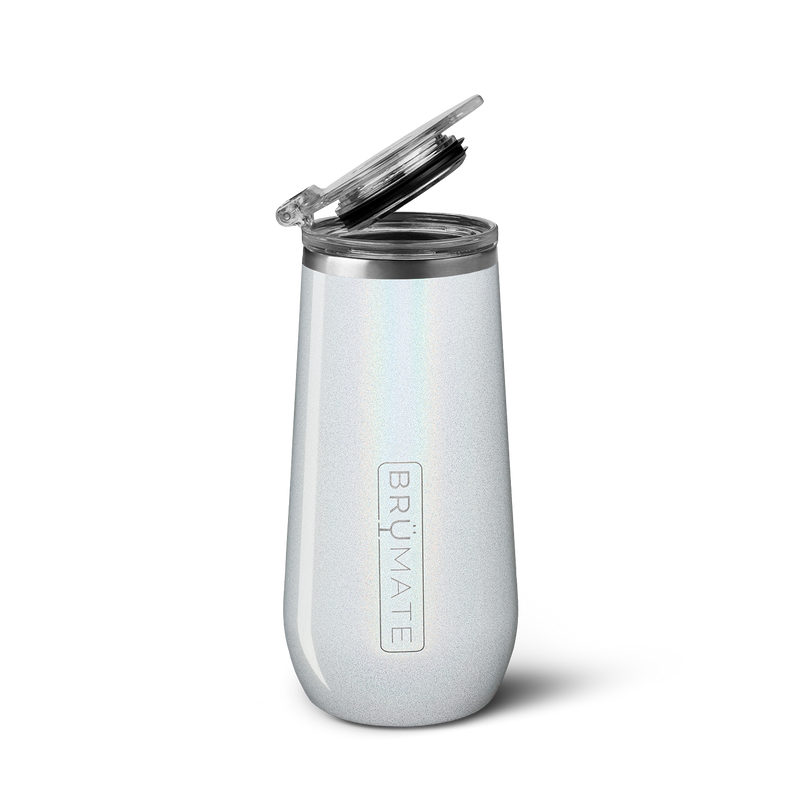 Champagne Flute | Glitter White | 12oz W0